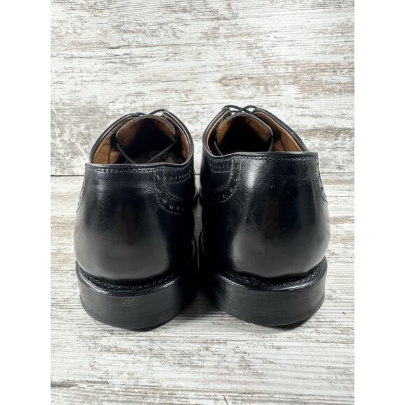 Men\'s Allen Edmonds Hinsdale Black Leather Wingtip Oxfords Sz 10D EUC! main image 5
